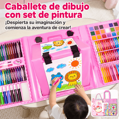 Set artístico de 208 piezas con caballete portátil