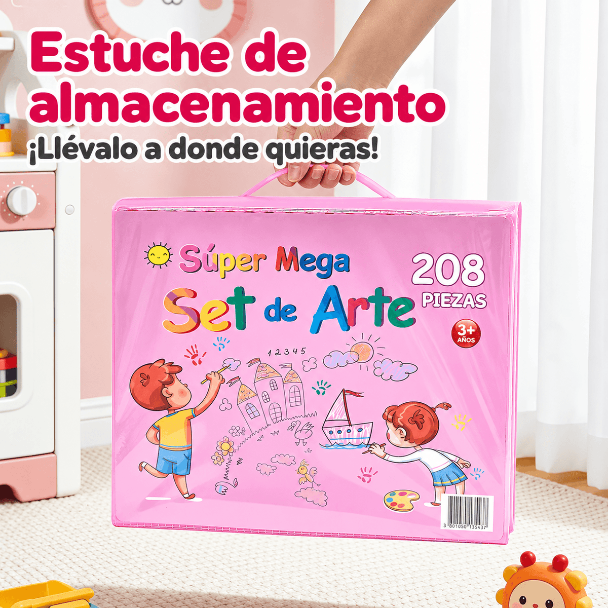 Set artístico de 208 piezas con caballete portátil